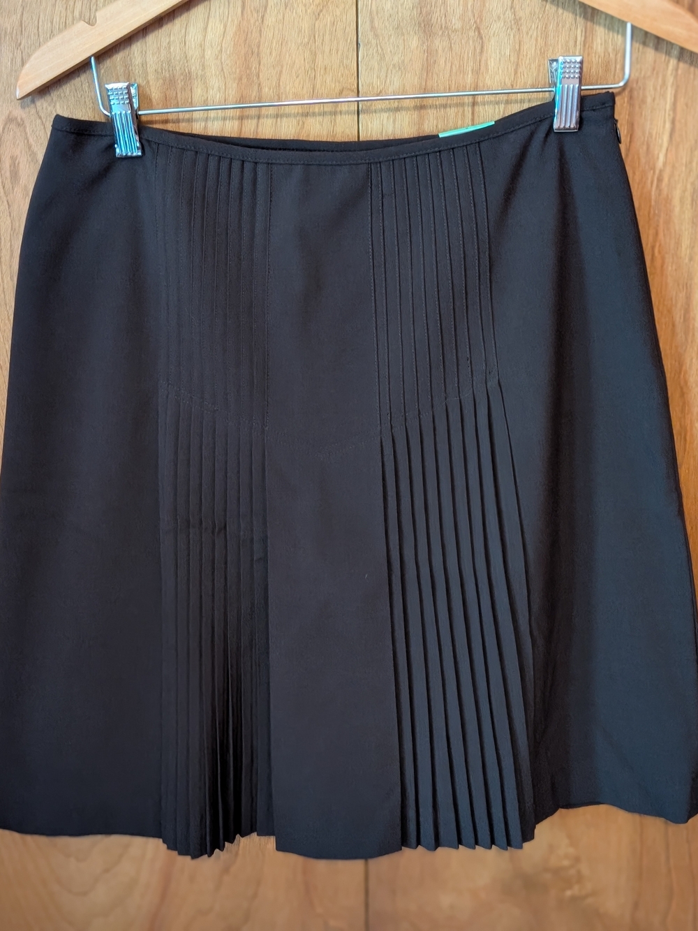 Worthington Brown Short Skirt with Stitched Pleats